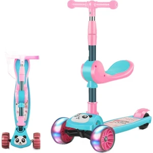 Çocuk Scooter'ı Çocuk Kaydırağı, Üçü Bir Arada Oturabilir ve Binebilir (Yurt Dışından)