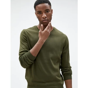 Basic Triko Kazak Bisiklet Yaka Dar Kesim Uzun Kollu