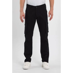 - Erkek Likralı Kargo Pantolon Siyah