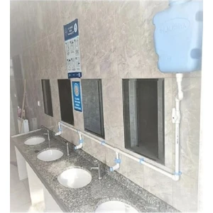Hilal Kimya 10 Lt Butonlu 3 Musluklu Merkezi Sistem Depolu Sıvı Sabunluk Mavi