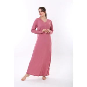Kadın Bambu Uzun Ev Elbisesi Gecelik