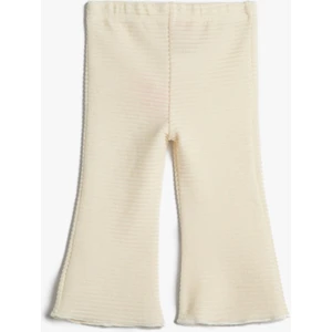 Basic Kadife Tayt İspanyol Paça Beli Lastikli