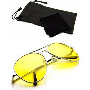 Metal Çerçeveli Gece Sürüş Gözlüğü Kılıf Hediyeli