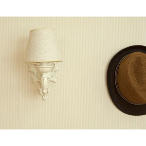 Tekli Aplik Krem  Doğal Keten Desen Naturel