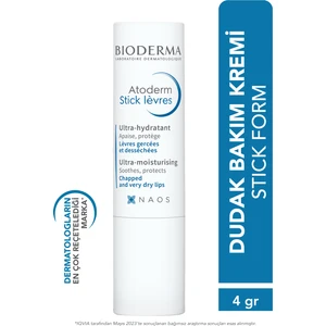 Atoderm Lip Stick Kuru ve Hassas Dudaklar için E Vitamini ve Shea Yağı İçeren Besleyici ve Nemlendirici Dudak Bakım Kremi 4 gr