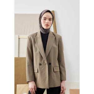 Fresh Scarfs Freya Desen Pamuk Ipek Eşarp Kızıl Kahve