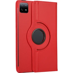 Xiaomi Mi Pad 6 Kılıf Kapaklı Standlı 360 Dönebilen Koruma Dn2 Kırmızı