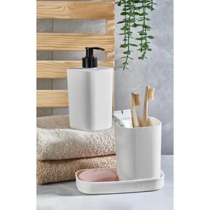 Orsa Home Beyaz 3'lü Banyo Seti Sabunluk Diş Fırçalık Sıvı Sabunluk 205