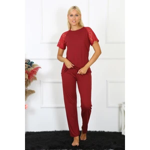 Kadın Kolu Dantelli Penye Pijama Takım 4152