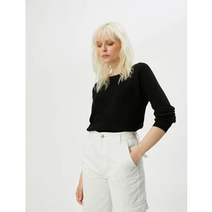 Basic Kazak Uzun Kollu Bisiklet Yaka Ribanalı