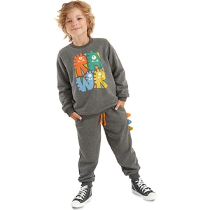 Rawr Tırtırlı Erkek Çocuk Antrasit Eşofman Takım