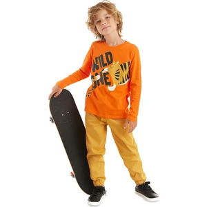 Wild One Erkek Çocuk T-Shirt Gabardin Pantolon Takım