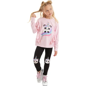 Panda Unicorn Kız Çocuk T-Shirt Tayt Takım