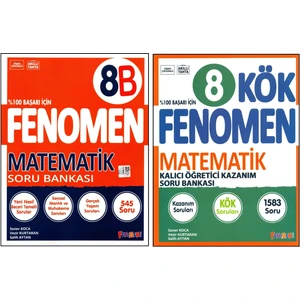 Fenomen Yayıncılık Fenomen 8. Sınıf Lgs Matematik (B)+Matematik Kök Soru Bankası 2 Kitap
