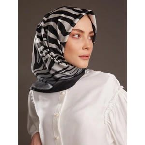 Sport Twill (Tivil) Özel Üretim Zebra Desen Siyah Krem