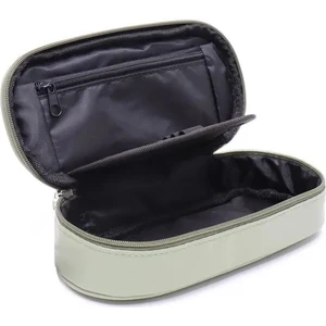 Hobi Market Art Oval Fermuarlı Deri Kalem Kutusu  Kalemlik Mint Yeşili