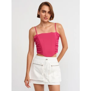 80788 Kargo Cepli Mini Etek-Beyaz