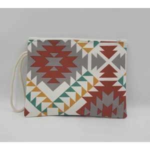 Kilim Desen Şık Tasarım Portföy Clutch Çanta Tablet Çantası