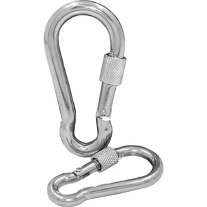 10 Adet Vidalı Kanca Galvanizli (Kilitli Anahtarlık Tırmanış Kancası)