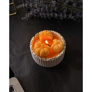 Yeyu Candles Balkabağı Özel Taşlı Tasarım Vegan Mum