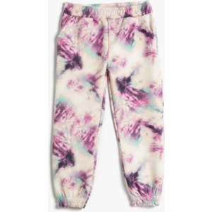 Jogger Eşofman Altı Batik Desenli Cepli Beli Lastikli
