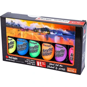 Red Apple  Akrilik Boya Neon 6 Renk x 70 ml