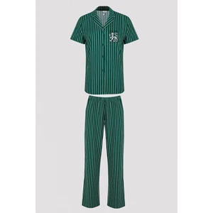Cambridge Yeşil Gömlek Pantolon Pijama Takımı