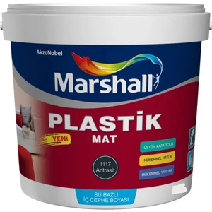 Plastik Mat Antrasit Gri Su Bazlı Iç Duvar Boyası 2.5lt=4kg-Silinebilir-Uygulaması Kolay