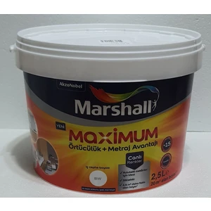 Maximum Silikonlu Ipek Mat Boya 2,5 Lt Beyaz