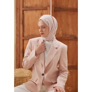 Fresh Scarfs Dıamond Jakarlı Şal Pudra