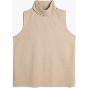 Balıkçı Yaka Atlet Basic Fitilli Kolsuz