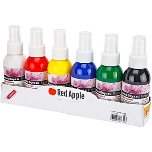 Red Apple  Sprey Kumaş Boyası 6 Renk x 100 ml