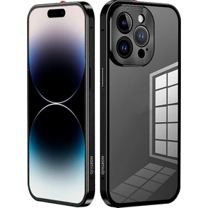 Apple iPhone 14 Pro Güvenlik Kilidi Telefon Kılıfı Alüminyum Alaşım+Temperli Cam Çift Taraflı Koruma Kapağı (Yurt Dışından)