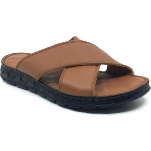 Taşpınar Ayakkabı  Deri İçi Dışı Ortopedik Erkek Yazlık Rahat Terlik 40-45