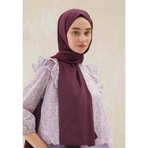Fresh Scarfs Medine Ipeği Şal Patlıcan Moru