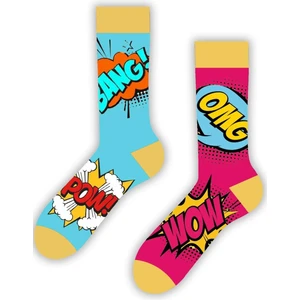 Carnaval Socks Sağlı Sollu Bang Pow Desenli Renkli Çorap