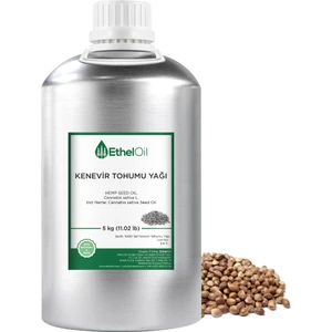 Kenevir Tohumu Sabit Yağı - Etheloil - 5 kg - %100 Saf ve Sabit Yağ – Üretici Firma, Yüksek Kalite, Toptan Satış - Hemp Seed Oil -  Cannabis Sativa L.