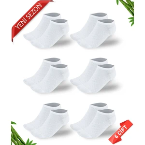 Simli Nokta Desenli Kadın Bambu Patik Çorap 6lı Set