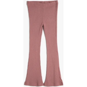 İspanyol Paça Pantolon Fitilli Beli Lastikli