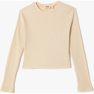 Basic Tişört Kaşkorse Uzun Kollu Bisiklet Yaka