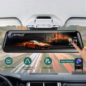 10 Inç Dikiz Aynası, Araç Içi Kamera IPS Dokunmatik Ekran Dual Lens Full Hd
