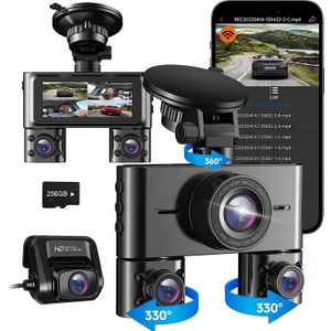 Joy-4-Eyes 4 Yönlü 360° Araç İçi Kamera (Wi-fi & Mobil Uygulama Özellikli)