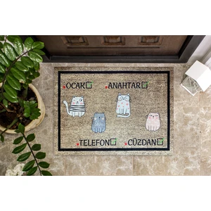 Pusula Home Hatırlatıcı Kaymaz Taban Kapı Önü Paspası
