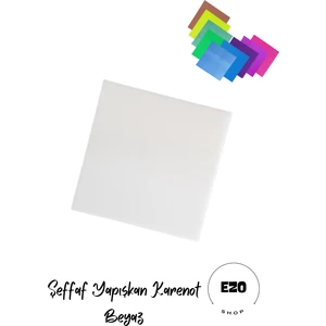 Şeffaf Renkli Postit Yapışkan Post-It Not Kağıdı Karenot Beyaz