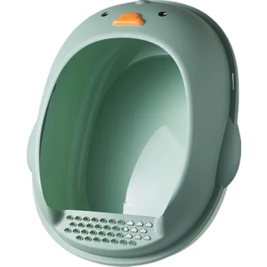 Ördek Şekli Kedi Kumu Kutusu Yarı Kapalı Taşınabilir Kedi Yavrusu Lazımlık Tava Tavşanı (Yurt Dışından)