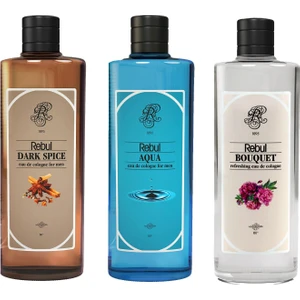 Kolonya Aqua 250 ml + Dark Spice 250 ml + Bouquet 250 ml