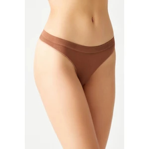 Los Ojos Kahverengi Fitilli Seamless Tanga Külot Ribbed Thong