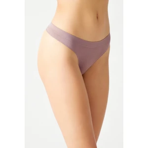 Los Ojos Mor Fitilli Seamless Tanga Külot Ribbed Thong