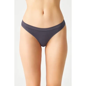 Los Ojos Antrasit Fitilli Seamless Brezilya Modeli Külot Ribbed Brasil