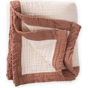 Kalın Biyeli Çift Kat Ham Battaniye 85X90 Cm Kahverengi